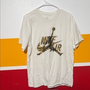 Nike Cream Tee with Gold Air Logo